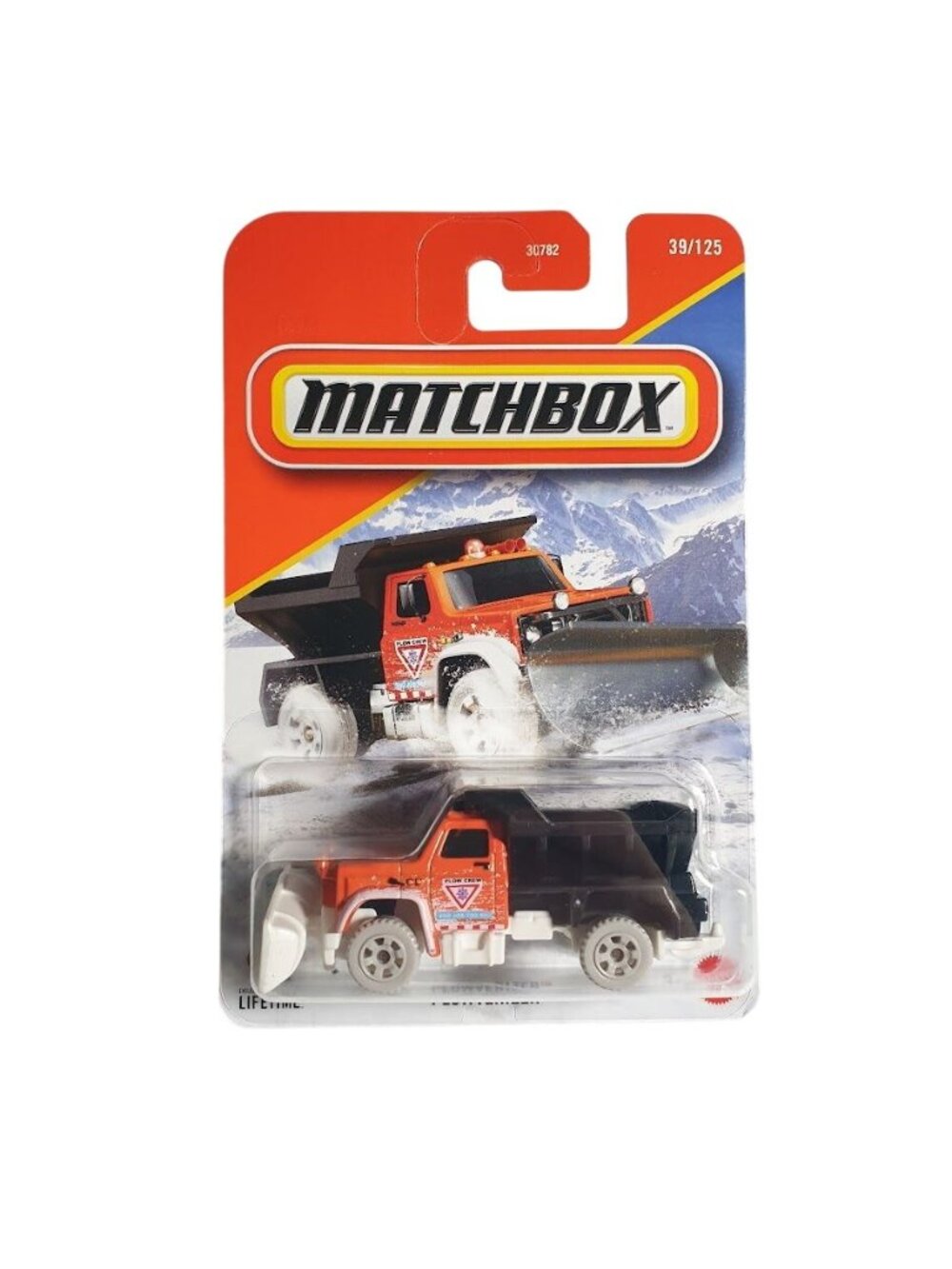 Matchbox Plowverizer Snow Truck Orange Black Collectible Vehicle Model 39 of 125